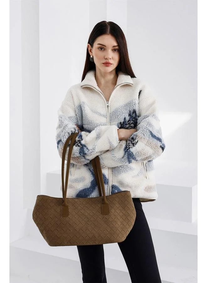 Shule Bags  Veneta Suede Shopper Shoulder Bag. for Women | Best Price UAE