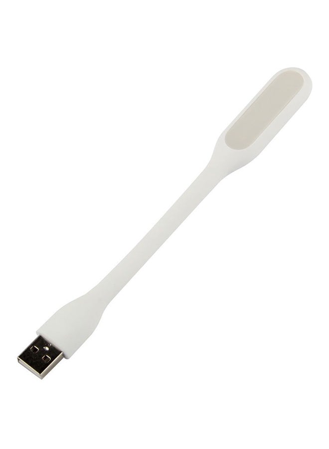 مصباح LED USB صغير ومرن للقراءة الليلية أبيض