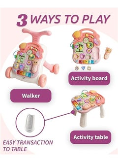Beauenty 3 In 1 Baby Walker 6 Months and up Girls & Boys -Activity Center with Wheels for Toddlers  - Image 4