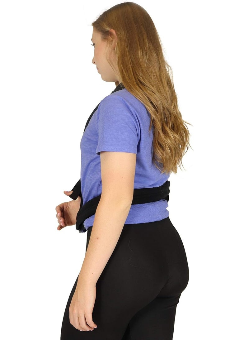 علاقة طبية للذراع ومثبت للكتف من مارس ويلنس - دعم احترافي لمفصل الكتف مع حزام خصر إضافي - قابلة للتعديل لحالات الكسور وإصابات الكوع - مقاس: كبير جداً (XL) - Image 3