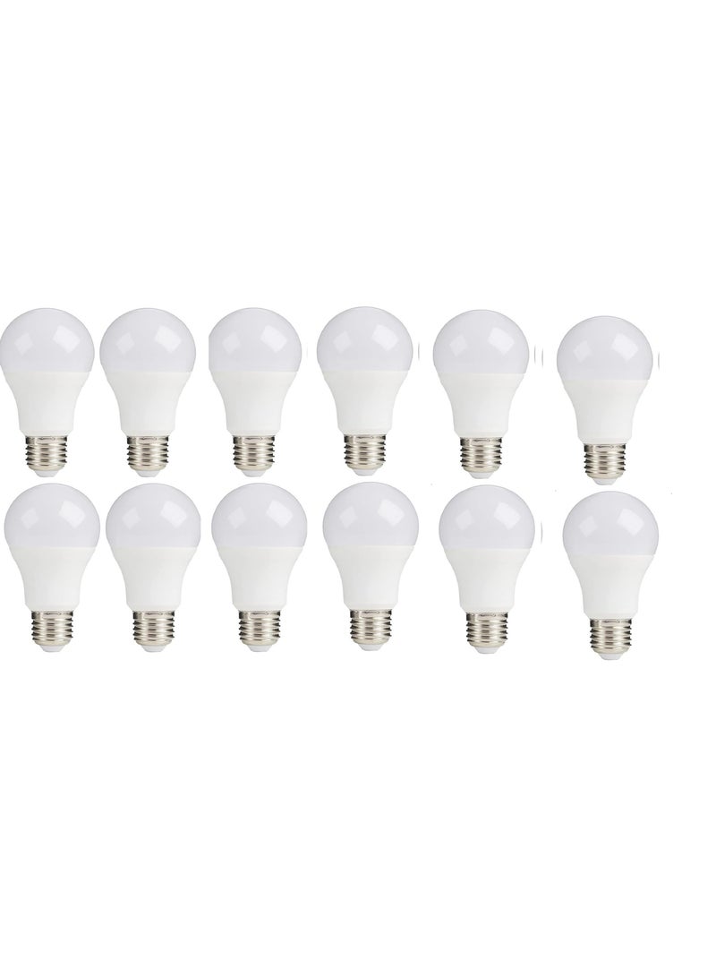 9 watt LED bulb - E27 screw cap - provides all lighting uses inside the house - (white lighting) (12), 9.0 watts 