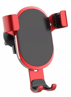 LDNIO Car Phone Holder Car for Air Vent 360 degree Rotate Metal Gravity Sensor Car Air Vent mobile phone Holder Black/Red  - Image 1