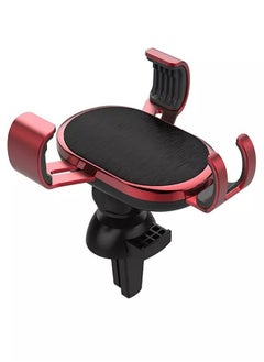 LDNIO Car Phone Holder Car for Air Vent 360 degree Rotate Metal Gravity Sensor Car Air Vent mobile phone Holder Black/Red  - Image 5