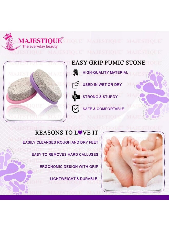 MAJESTIQUE Majestique Oval Pumice Stone | Pumice Stone for Feet | Callus Remover Scrubber Stone | Dead Skin Remover Stone for Feet | Pedicure Bathing Pumice Stone -Color May Vary  - Image 5