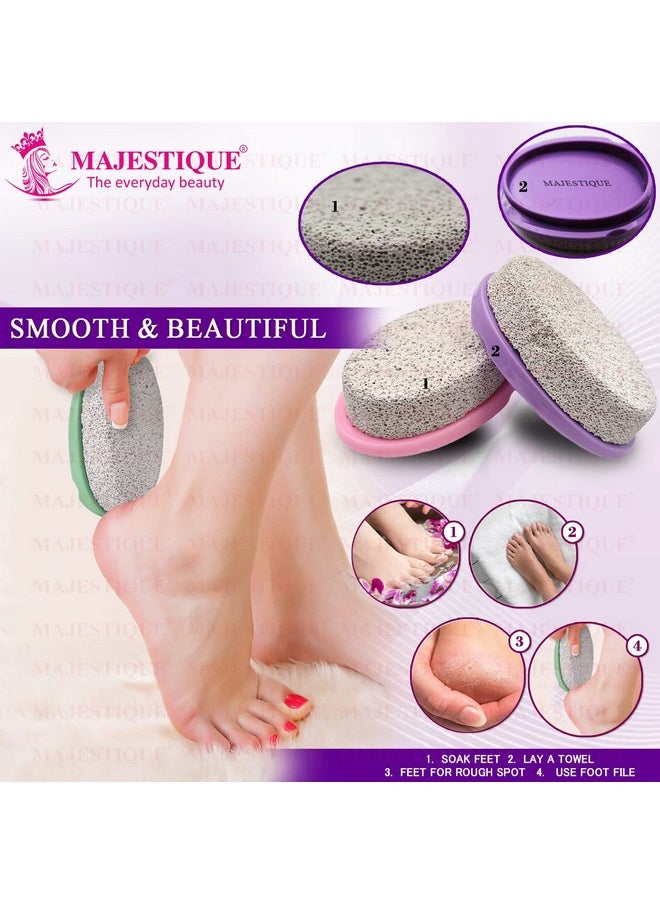 MAJESTIQUE Majestique Oval Pumice Stone | Pumice Stone for Feet | Callus Remover Scrubber Stone | Dead Skin Remover Stone for Feet | Pedicure Bathing Pumice Stone -Color May Vary  - Image 3