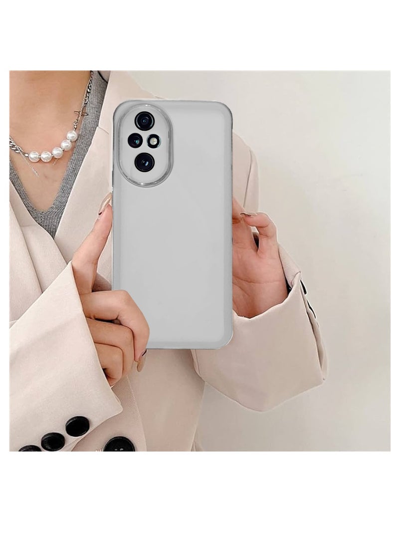 Wtech Honor 200 Pro 5G 2024 Soft Transparent TPU Silicone Ultra Thin Phone Stylish Electroplated Camera Border Back Case Cover - White - Image 3