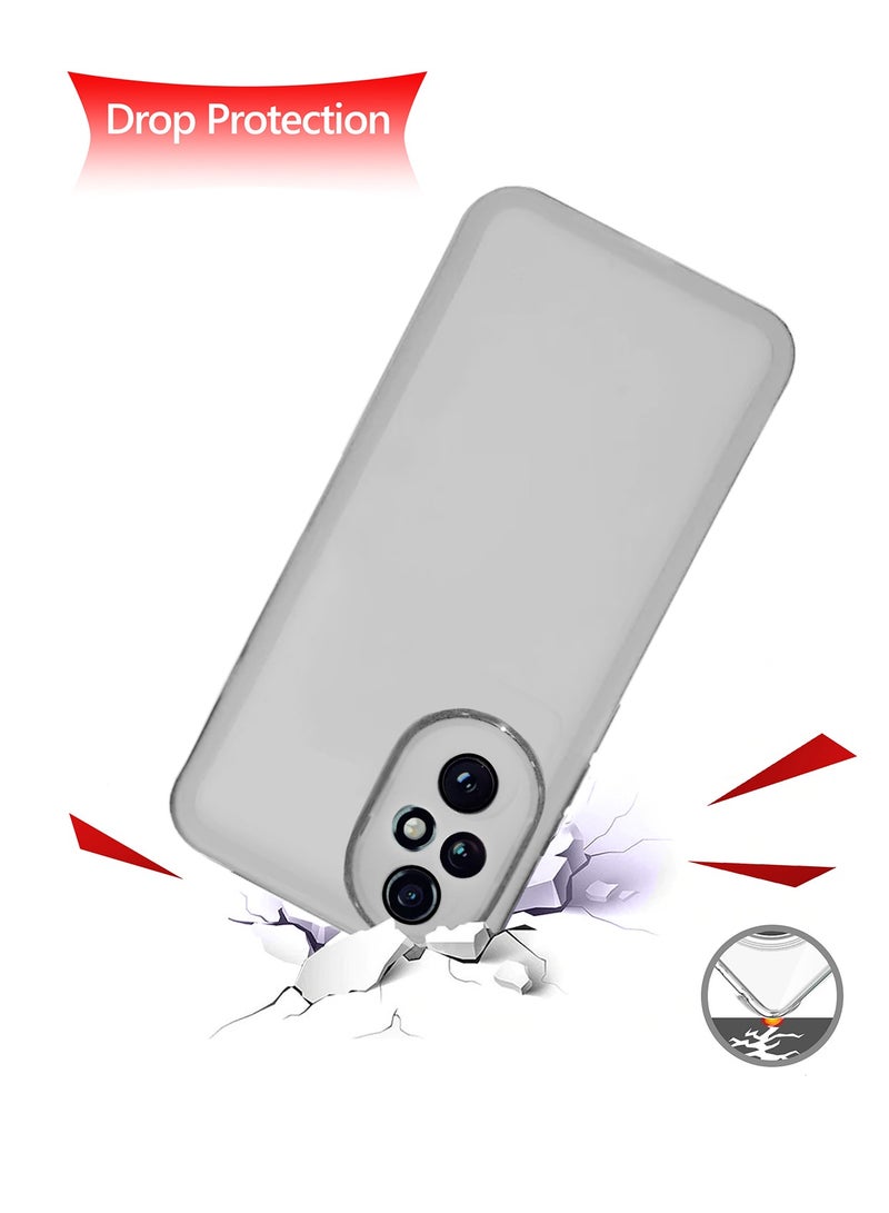 Wtech Honor 200 Pro 5G 2024 Soft Transparent TPU Silicone Ultra Thin Phone Stylish Electroplated Camera Border Back Case Cover - White - Image 4