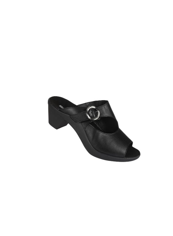 Romika Ladies Block Heel Sandals 27161-AR491 100 Black - Image 1