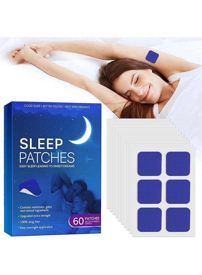 غنافوتو لصقات النوم العميق للبالغين، 60 قطعة من لصقات المساعدة على النوم، ملصقات نوم طبيعية لتحسين جودة النوم، سهلة الاستخدام ومريحة، لصقات المساعدة على النوم للرجال والنساء - Image 1