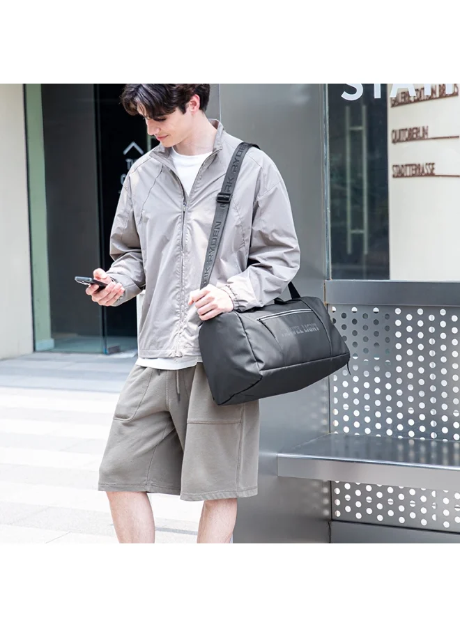 مارك رايدن MARK RYDEN MR-305 حقيبة رياضية وسفر | حقيبة أكسفورد خفيفة الوزن مع حجرة أحذية | قماش مقاوم للرذاذ مقاوم للماء - 40 × 22 × 20 سم - أسود