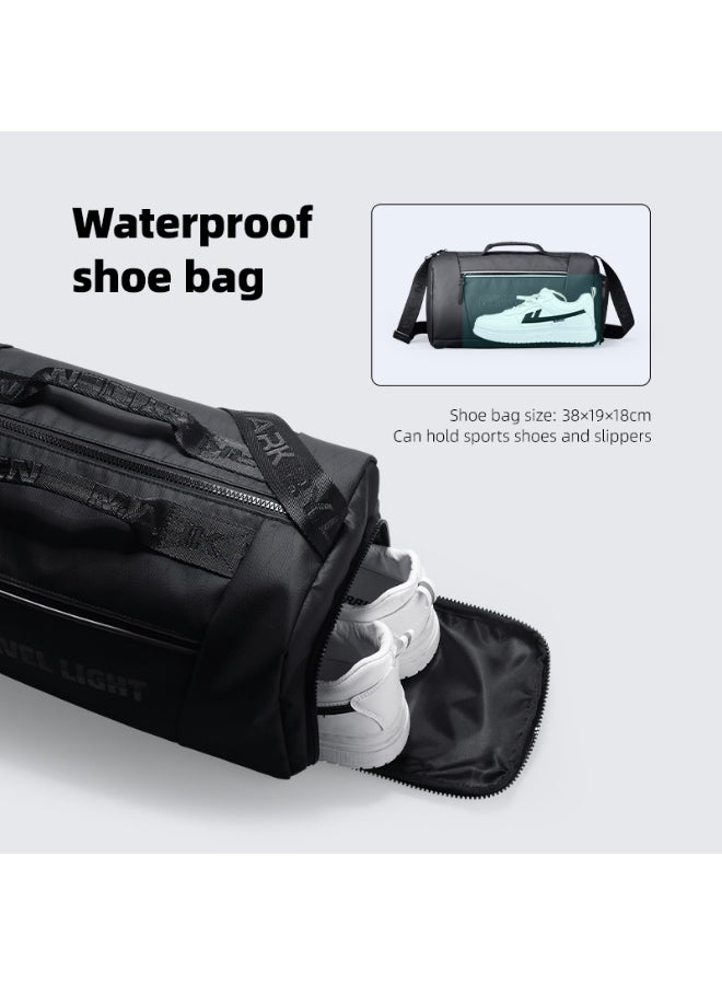 مارك رايدن MARK RYDEN MR-305 حقيبة رياضية وسفر | حقيبة أكسفورد خفيفة الوزن مع حجرة أحذية | قماش مقاوم للرذاذ مقاوم للماء - 40 × 22 × 20 سم - أسود - Image 4