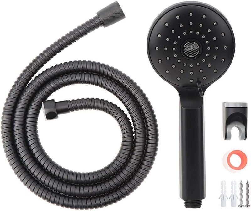 Matte Black Adjustable Anti-rust Shower Set, Shower Faucet Set, Hand-held 4.9ft Hose for Bathroom Shower - Image 2