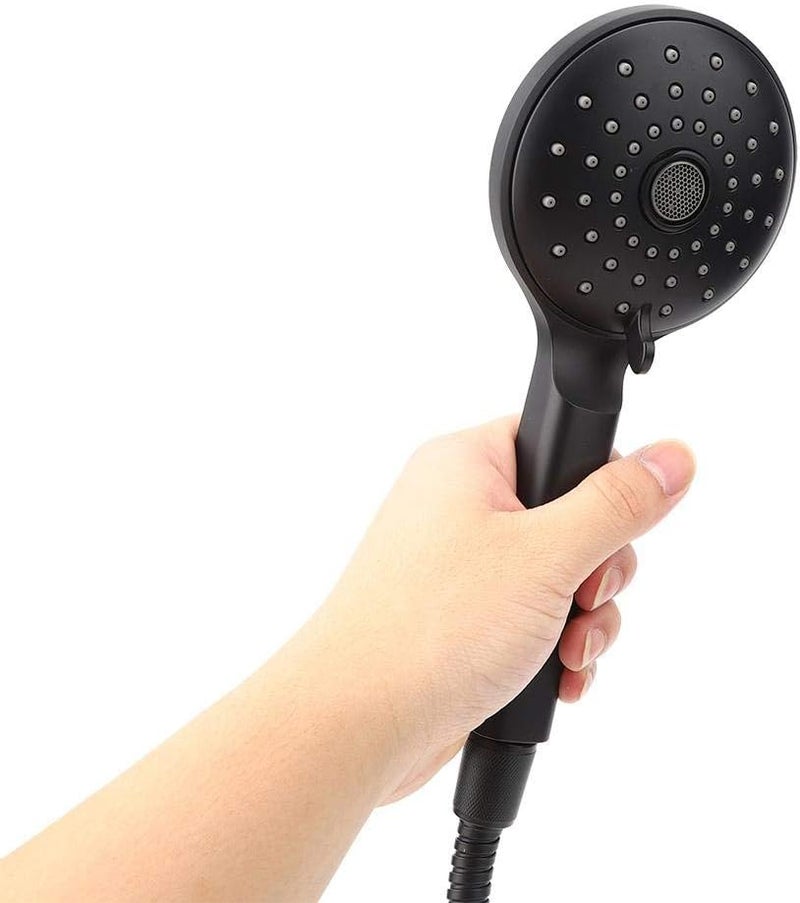 Matte Black Adjustable Anti-rust Shower Set, Shower Faucet Set, Hand-held 4.9ft Hose for Bathroom Shower - Image 5
