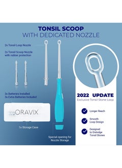 ORAVIX Oravix Tonsil Stone Remover, Fight Bad Breath, Easily Navigate Tonsil Crypts, Tonsil Stone Removal Tool with 3 Nozzles & LED Light, Tonsil Cleaner, Tonsil Stones Removal at Home, 2 Pack Curettage Pick  - Image 2