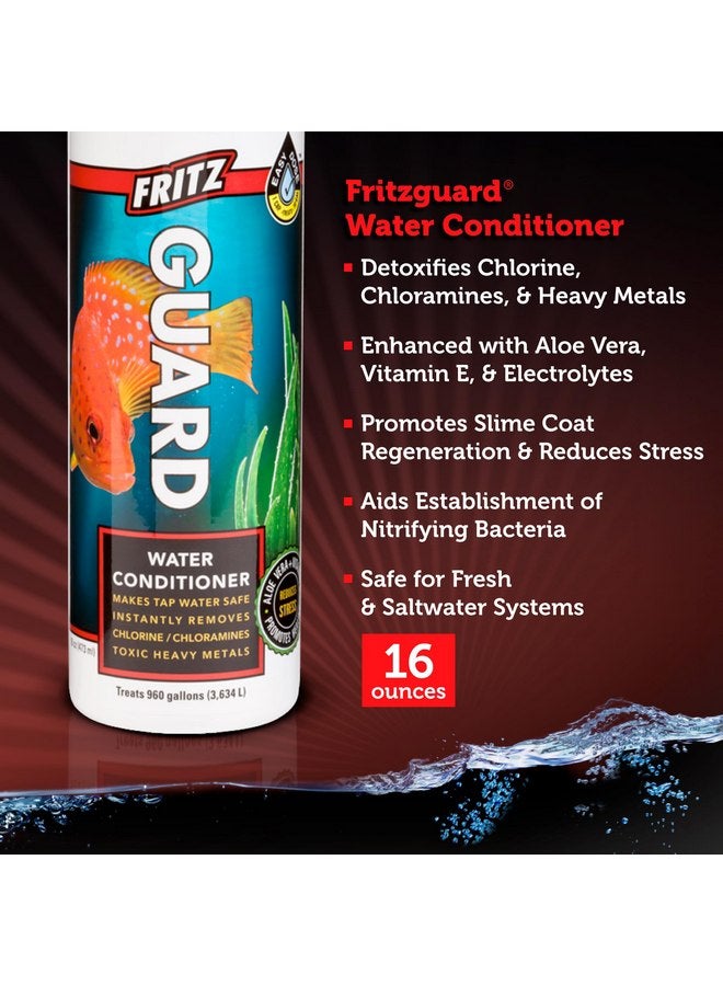 Fritz Aquatics FritzGuard Water Conditioner/Dechlorinator Makes Tap Water Safe for Fresh & Salt Water Aquariums (16-Ounce) - Image 1