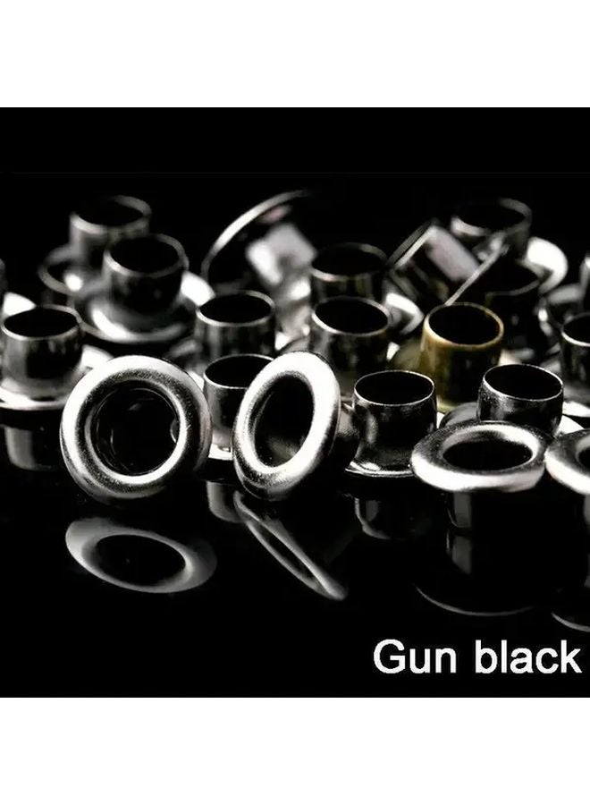 100pcs Gun Black 1 5mm Brass Eyelets Grommets For Leather Craft Shoes Bags Belts Hats Repair - Image 1