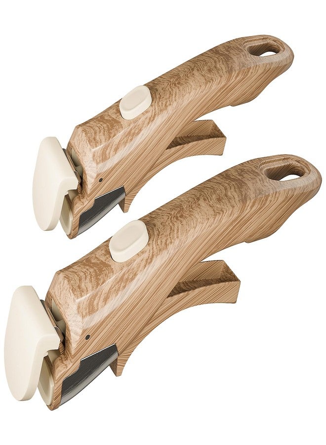 deepredcoast Removable Pot Handle 2pack, Heat-Resistant and Anti-Slip Replacement Handles, One-Touch Switch Pot Handle, Suitable for 0.1“-0.2” Thick Pots and Frying Pans, Wood Color - Image 1