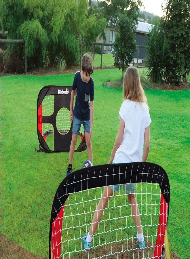 Kidodo Portable Soccer Goal Net Set - Pop Up Training Soccer Goals for Backyard - Indoor or Outdoor Versions - Easy Assembly - Great for Kids and Adults - Image 3
