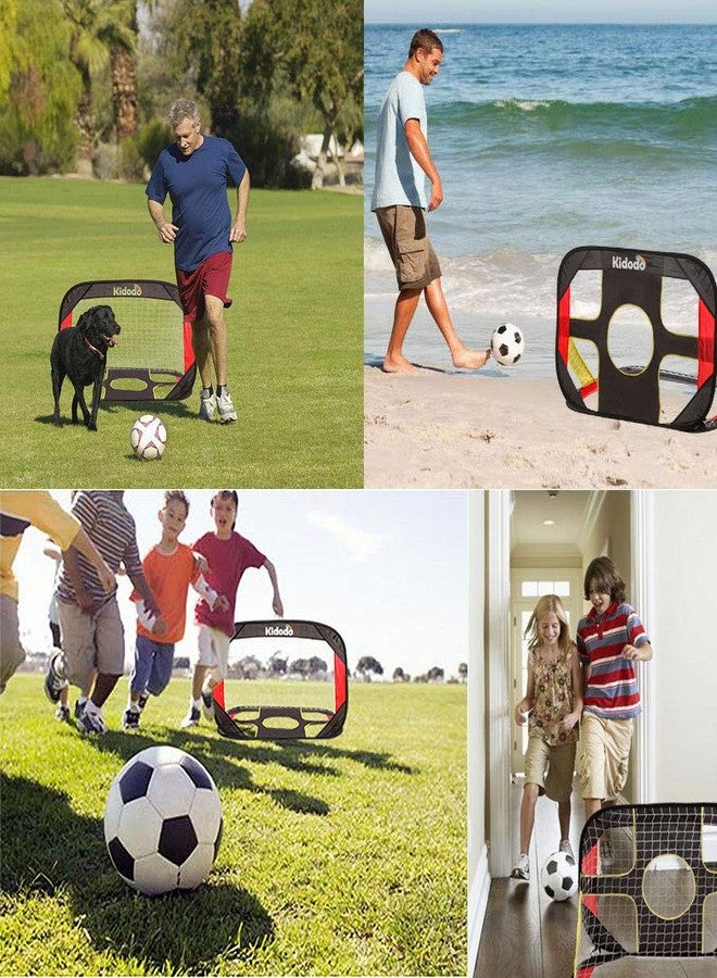 Kidodo Portable Soccer Goal Net Set - Pop Up Training Soccer Goals for Backyard - Indoor or Outdoor Versions - Easy Assembly - Great for Kids and Adults - Image 2