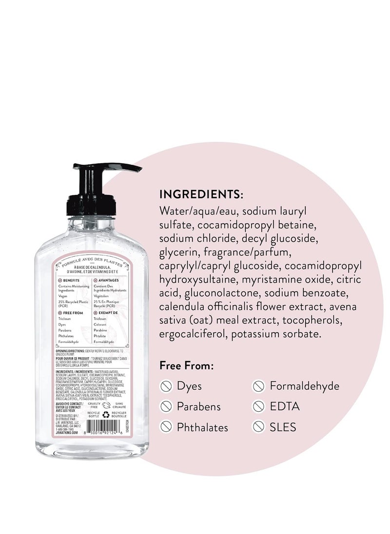 J.R.WATKINS J.R. Watkins Gel Hand Soap With Dispenser, Moisturizing Hand Wash, All Natural, Alcohol-Free, Cruelty-Free, USA Made, Rosewater, 11 Fl Oz (Pack of 3)  - Image 3