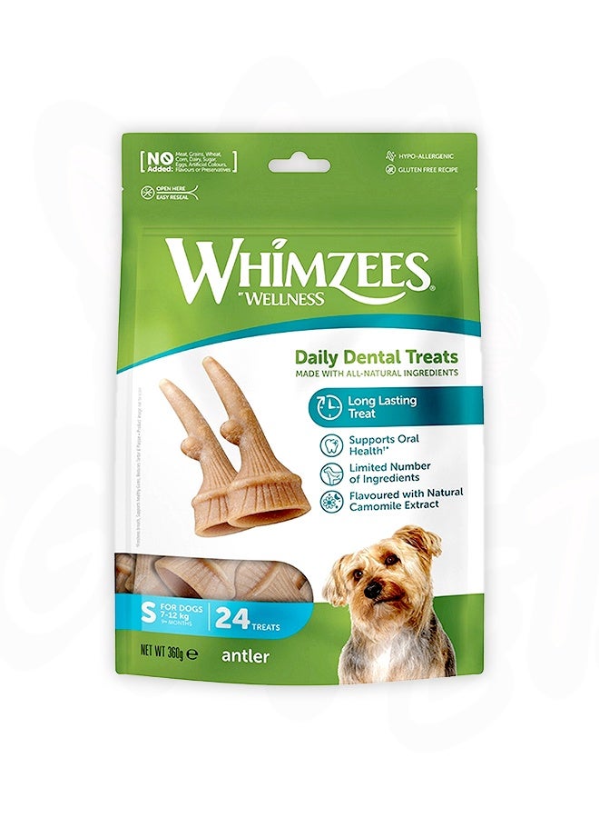 WHIMZEES Antler Natural Dental Chews for Dogs - S - Image 1
