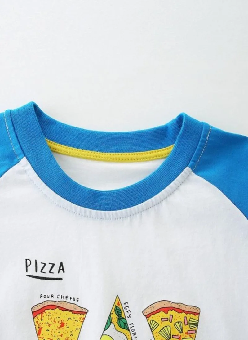 YUNIQEE White Printed Round Neck Cotton T-shirt