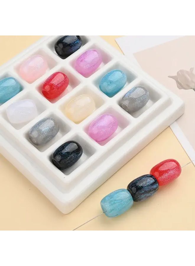 خرز كبير مثقوب 20 قطعة ألوان متنوعة كرات ملساء لصنع المجوهرات و سلاسل المفاتيح و الحرف اليدوية - Image 4