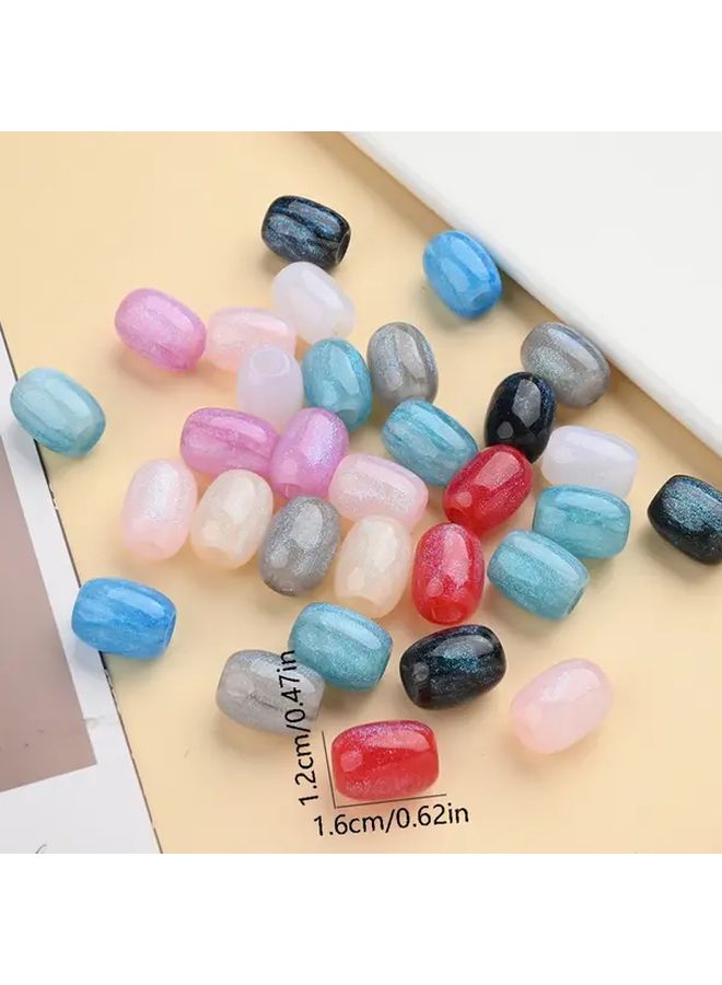 خرز كبير مثقوب 20 قطعة ألوان متنوعة كرات ملساء لصنع المجوهرات و سلاسل المفاتيح و الحرف اليدوية - Image 5