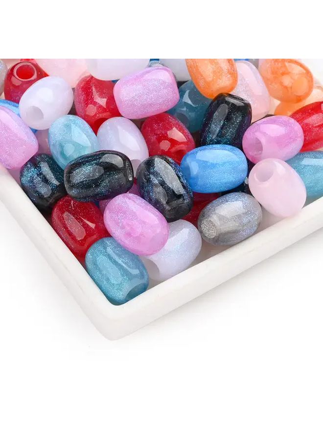 خرز كبير مثقوب 20 قطعة ألوان متنوعة كرات ملساء لصنع المجوهرات و سلاسل المفاتيح و الحرف اليدوية - Image 1