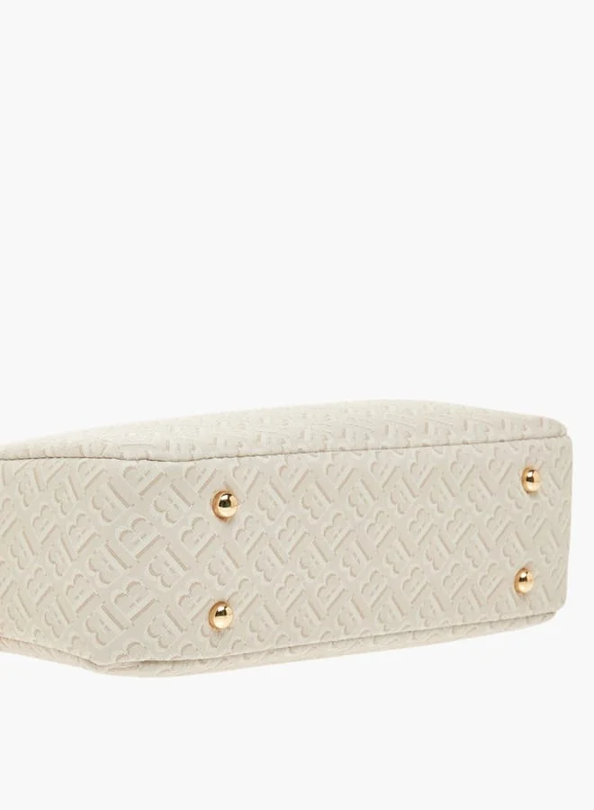 Flora Bella By Shoexpress Womens Monogram Print Crossbody Bag With Zip Closure