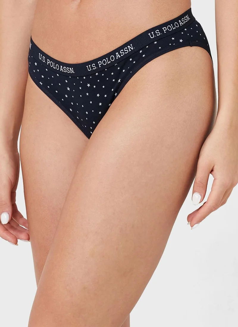 U.S. Polo Assn. Striped Bra Sets