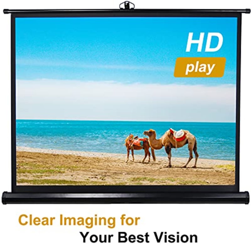 100 inches Projector Screen with Tripod Stand 4:3 Portable Projection Screen 4K 3D Projector Movies Screen for Home Office Indoor Outdoor Use - Image 2