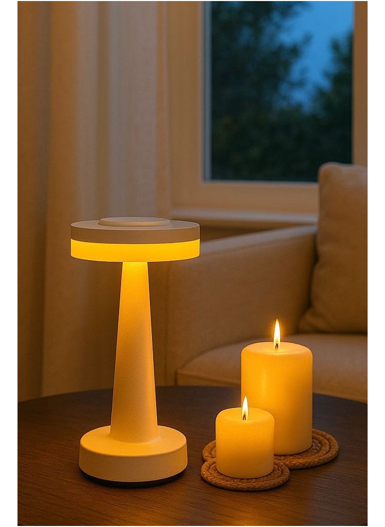 Evren Rechargeable Cordless Touch control Eclipse base Table Lamp  - Image 1