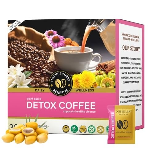 COFFEECURRY Coffecurry Detox Coffee Premix (30 Sachets) - Helps with Body Detox | Premium Arabica Coffee with Herbs - Image 1