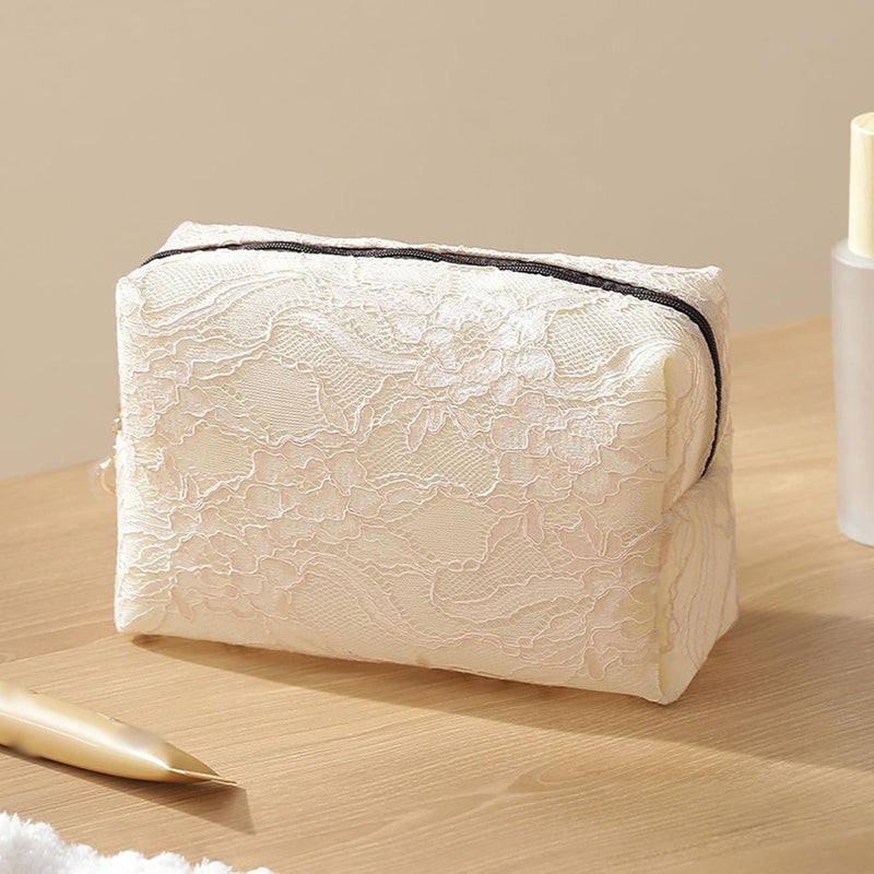 Lace Cosmetic Bag,Nylon Meshes Makeup Bag,Multipurpose Makeup Pouches,Travel Essential Beauty Bag for Women Toiletry Bag - Image 3
