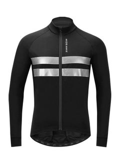 NIBEMINENT Men Cycling Jersey Set Long Sleeve Thermal Fleece Winter Bike Jacket and 3D Padded Bib Pants Tights XL 35x5x25cm  - Image 2