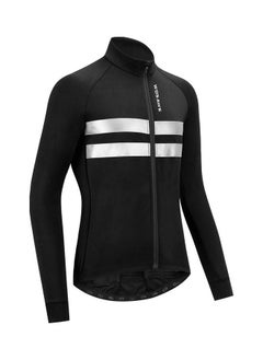 NIBEMINENT Men Cycling Jersey Set Long Sleeve Thermal Fleece Winter Bike Jacket and 3D Padded Bib Pants Tights XL 35x5x25cm  - Image 3