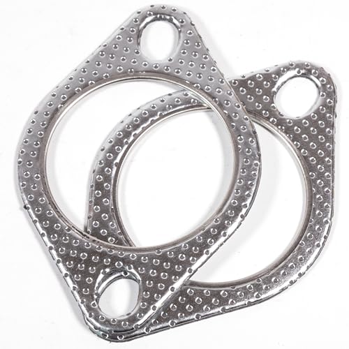 BEONEO-120-06310-0002 (2.5 Inch) 2.5" ID 2 Bolt MLSG High Temp Exhaust Gasket (Qty 2) - Heavy Duty be made of Metal And Fiber Laminate. - Image 1