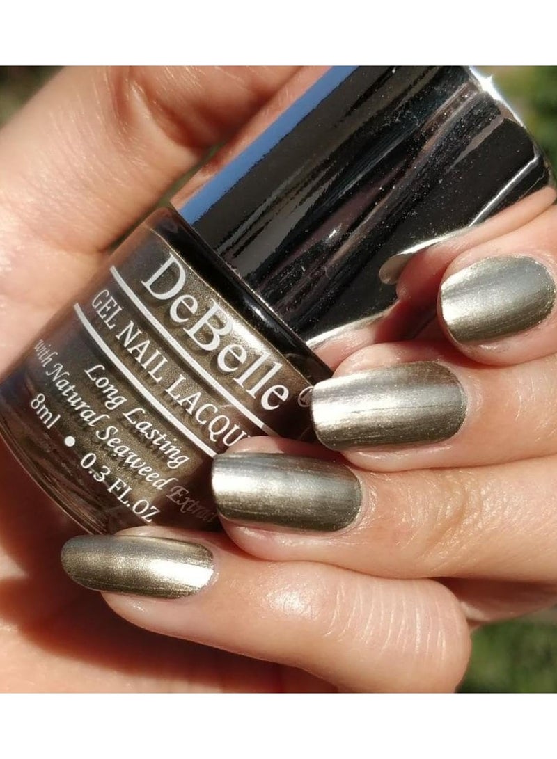 DeBelle Gel Nail Polish Rustique Gold | Non UV | Seaweed Enriched Formula | Cruelty and Toxic Free | 8ml - Image 3