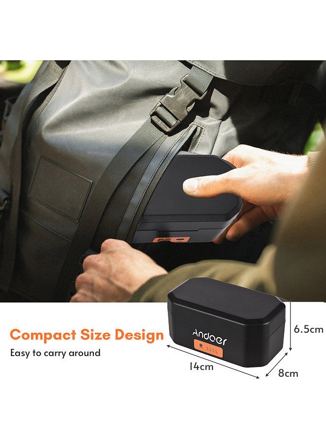 ANDOER - Andoer Wireless Microphone Charging Case 3-slot Charging Box Built-in 4200mAh Large Capacity Battery USB-C PD Fast Charging Charger Replacement for RODE Wireless GO I/ GO II Microphone - Image 1