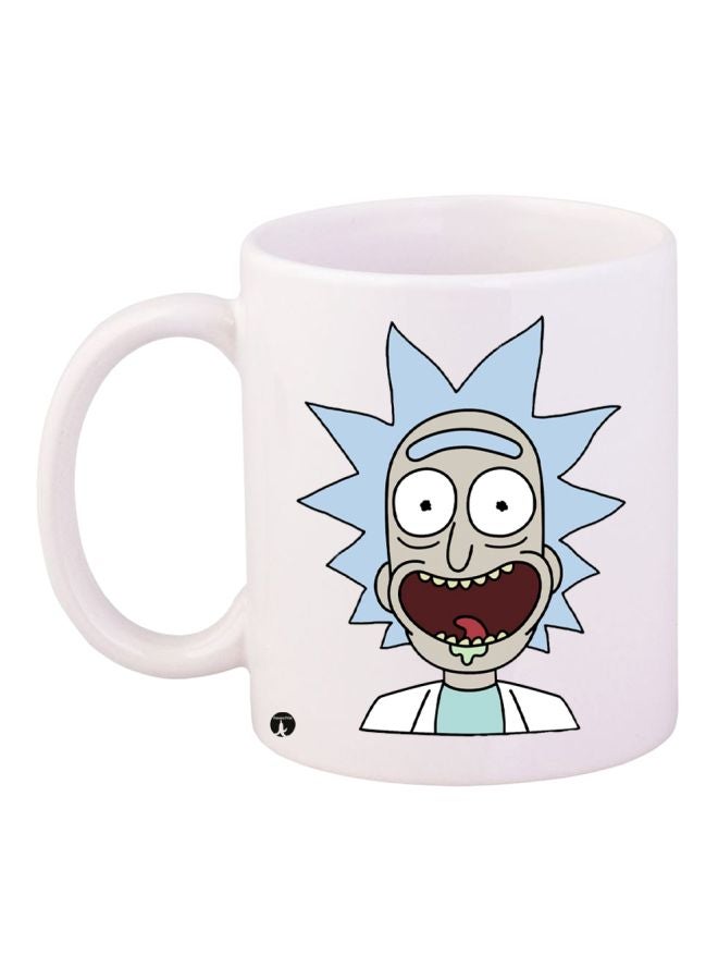 Cartoon Character Printed Coffee Mug White/Blue/Grey 11ounce