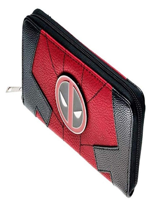 Deadpool Metal Badge Zip Around Hand Purse Clutch Wallet L88 - Image 1