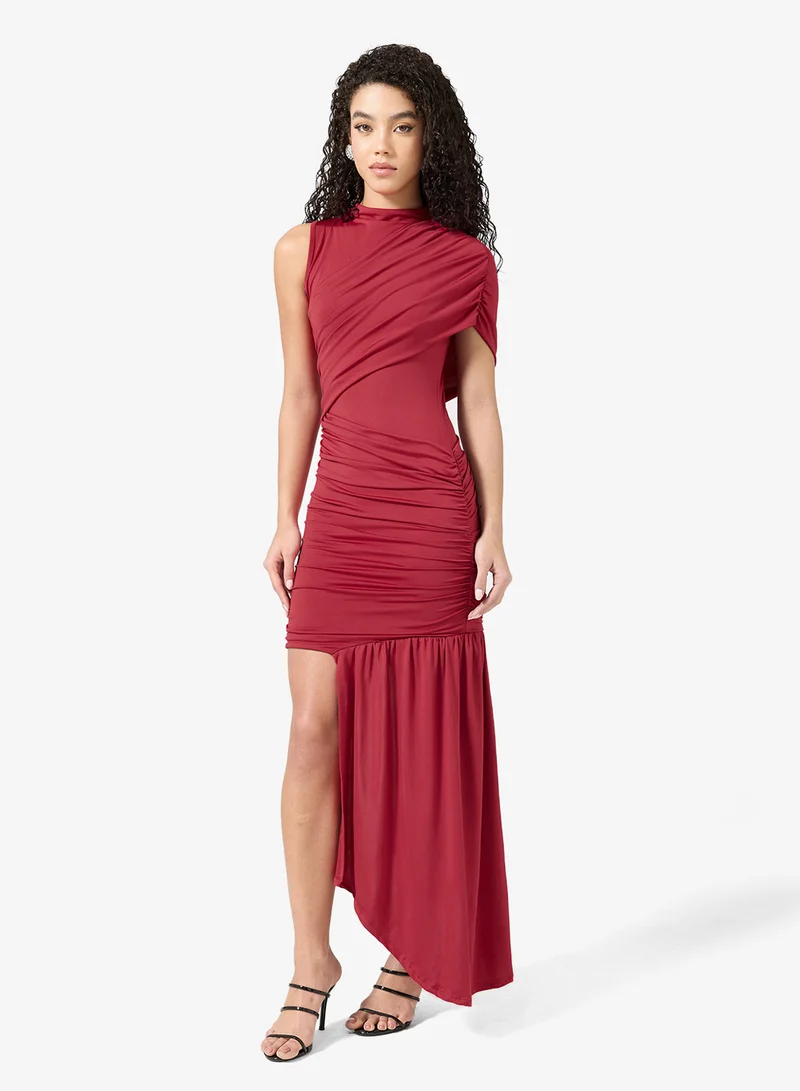 Assymetric Draped Bodycon Dress