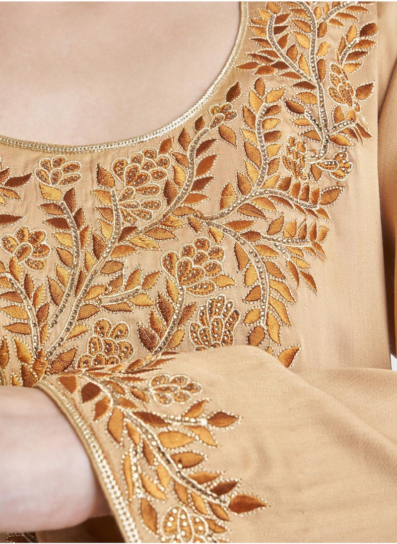 KASHKHA Modal Solid Computer Embroidery Jalabiya - Image 5