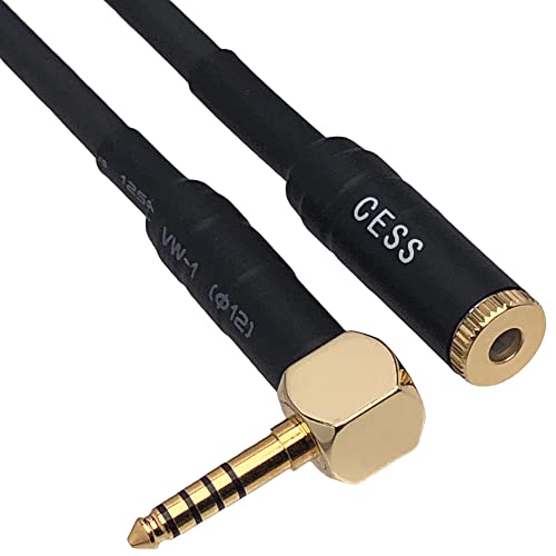 CNCESS CESS-247 Right Angle 4.4mm Extension Cable, 4.4mm Female to Male for Headphone, 6-Inch - Image 3