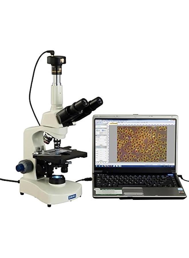 Arabest 40X-2000X LED Darkfield Trinocular Compound Microscope with 30 Degree Siedentopf Viewing Head and Dry Darkfield Condenser and 9.0MP USB Camera  - Image 1