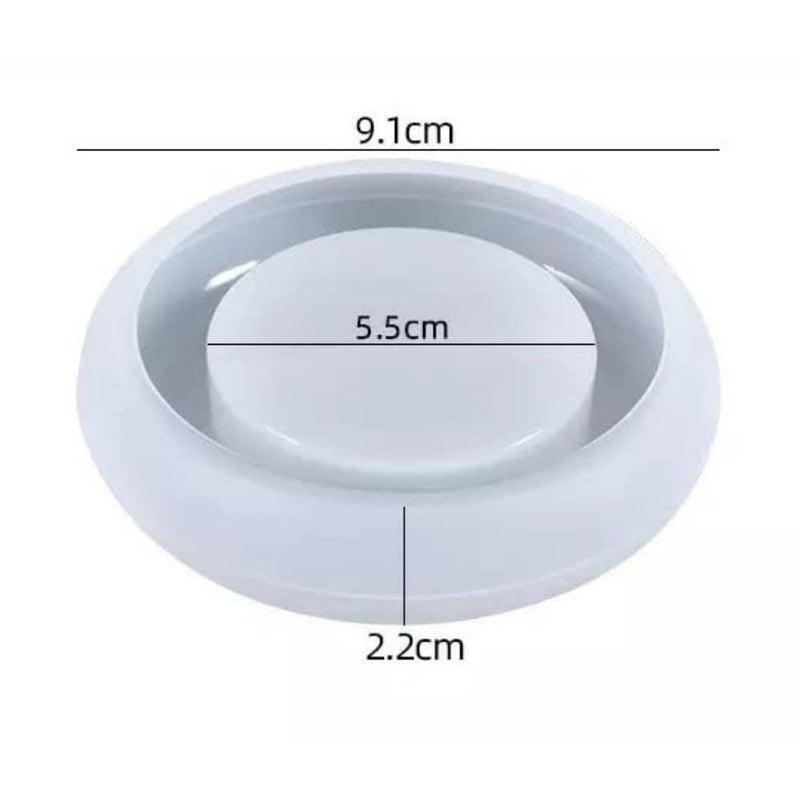 SNOOGG Pack of 3/3 Piece of Round Edge Tea Light Candle Mould Epoxy Resin Casting Moulds for Making and DIY Bulk, Clear Glass Candle Holder for Candle,Dinners,Wedding,Bathroom - Image 4