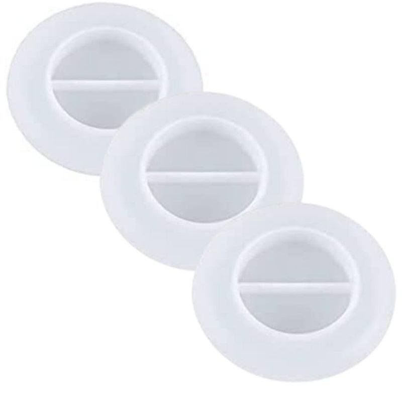 SNOOGG Pack of 3/3 Piece of Round Edge Tea Light Candle Mould Epoxy Resin Casting Moulds for Making and DIY Bulk, Clear Glass Candle Holder for Candle,Dinners,Wedding,Bathroom - Image 1