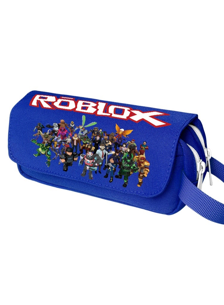 roblox portable waterproof pencil case virtual world pencil case backpack canvas student large-capacity pencil case - Image 1