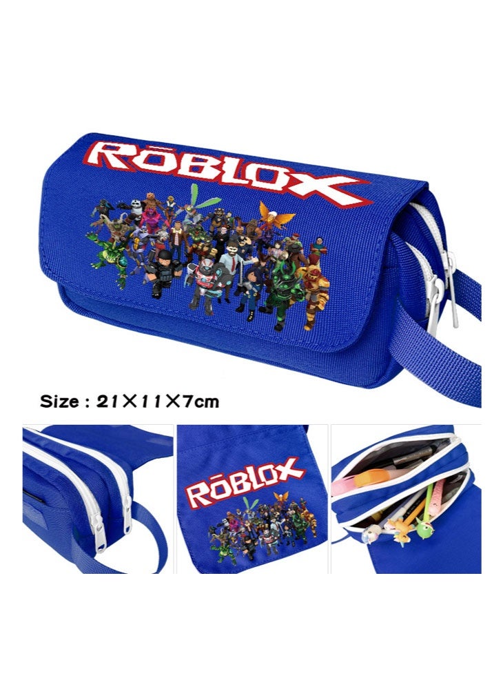 roblox portable waterproof pencil case virtual world pencil case backpack canvas student large-capacity pencil case - Image 3